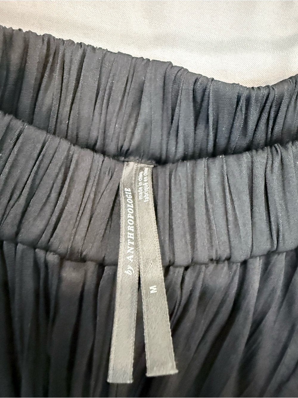 Anthropologie Black Pleated Maxi Skirt - Picture 2 of 3